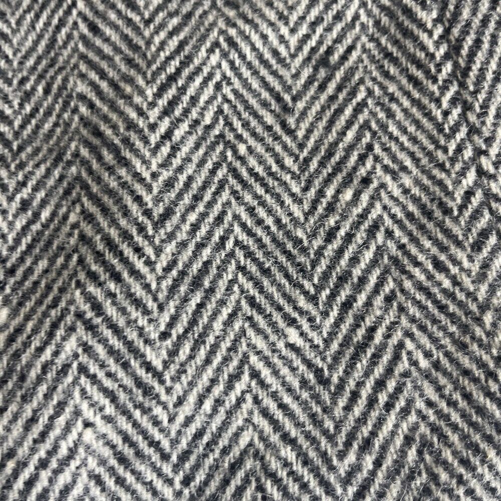 Evan Picone Wool Double Breasted Peacoat Size M Herringbone Tweed - Picture 9 of 10